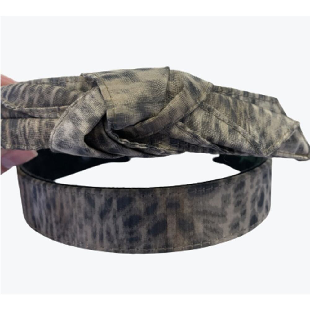 MONIQUE LHUILLIER Knot Animal Print Snap Belt Size M